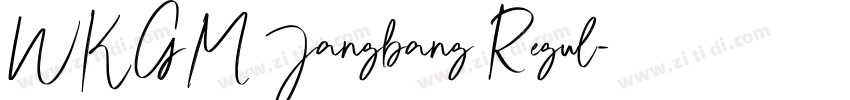 WKGM Jangbang Regul字体转换